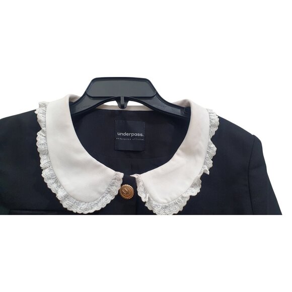 Underpass Korean style Peter Pan collar cropped wemens jacket Size S - Picture 6 of 13